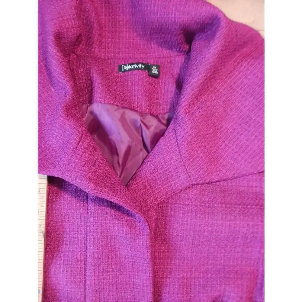Relativity Plus Size Magenta Jacket 20W